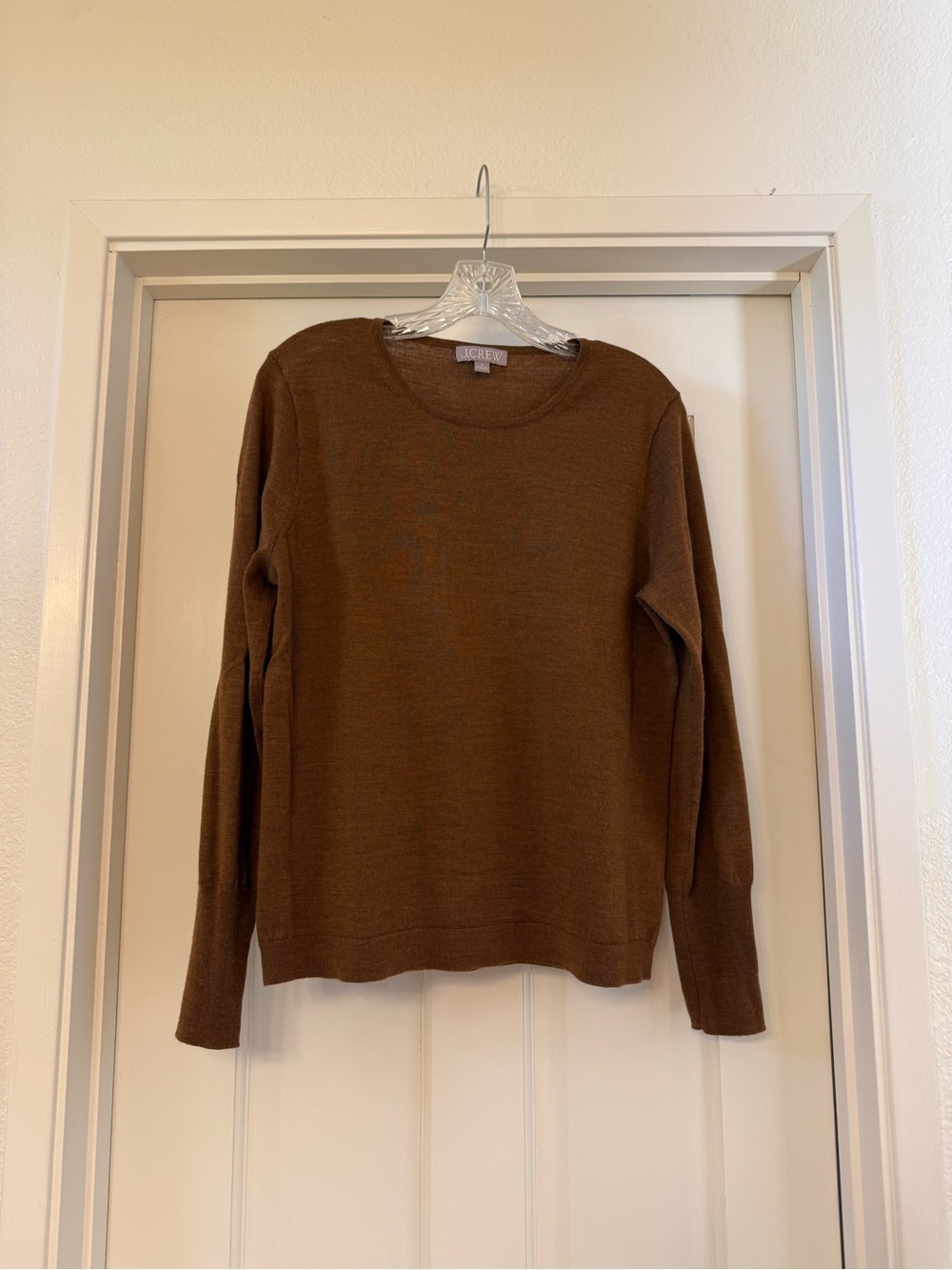 J.Crew Halle Merino Wool Sweater Luxury Camel M